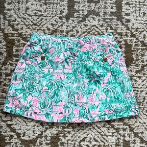 Lilly Pulitzer Tropical Pink and Green Skirt